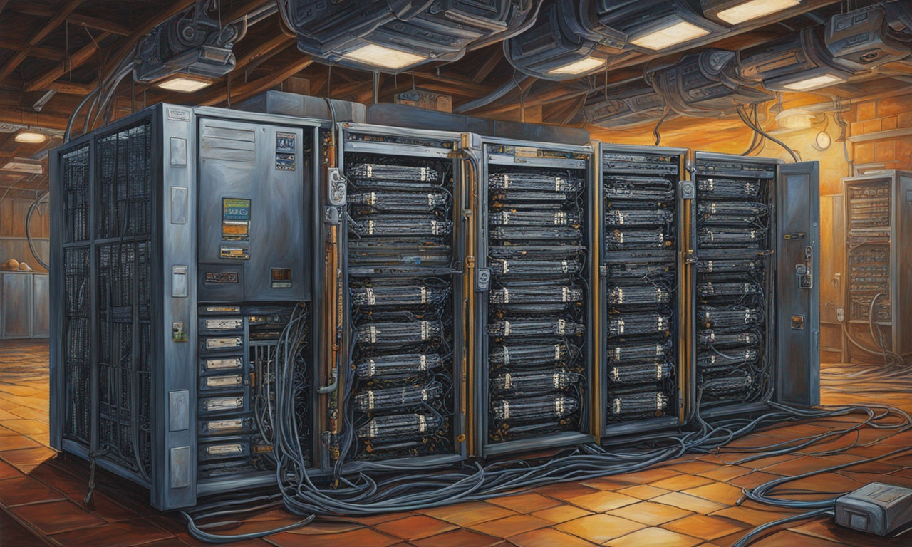 A server rack in a datacenter. Blog post on My journey with NAT VPS