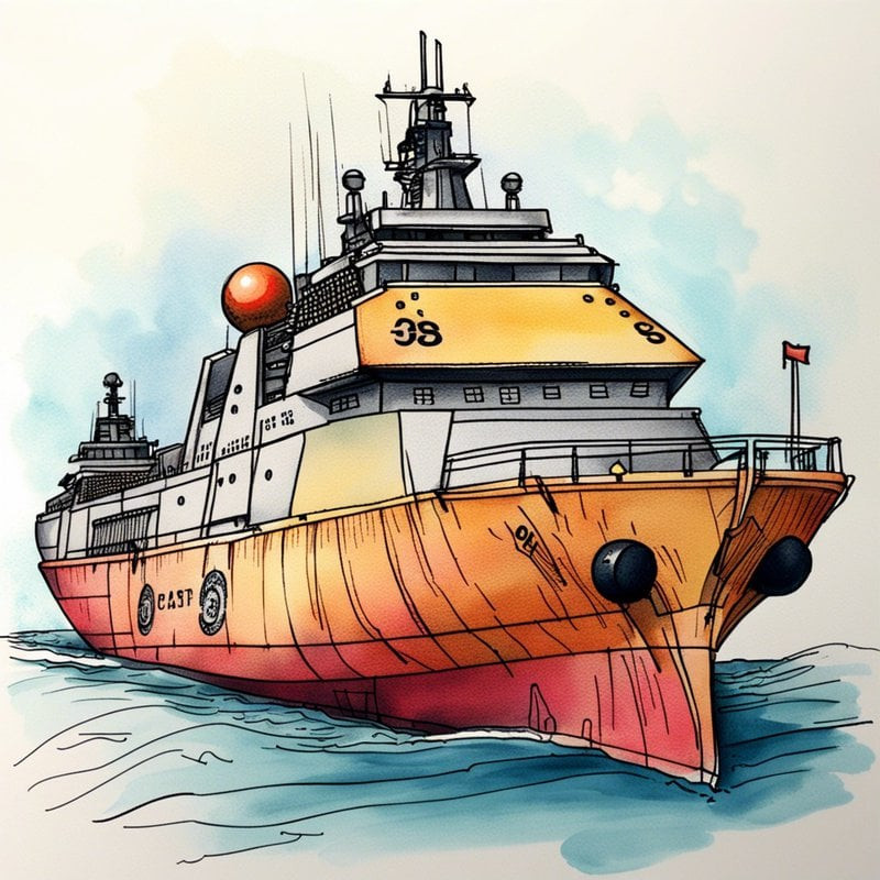 A ship representing Indian Coast Guard Vessel. Blog by gaathastory