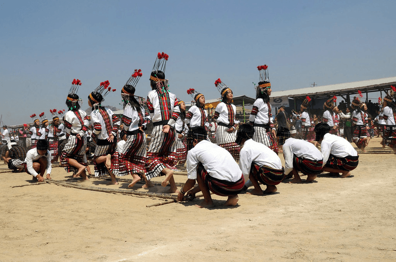 Bamboo Dance During Chapchar Kut Festival, 2010. Image: Flickr. 