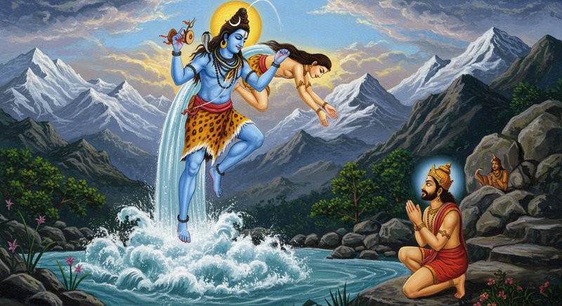 Bhageerath asks for river Ganga from Lord Shiv. Mythological Tales of the Himalayas