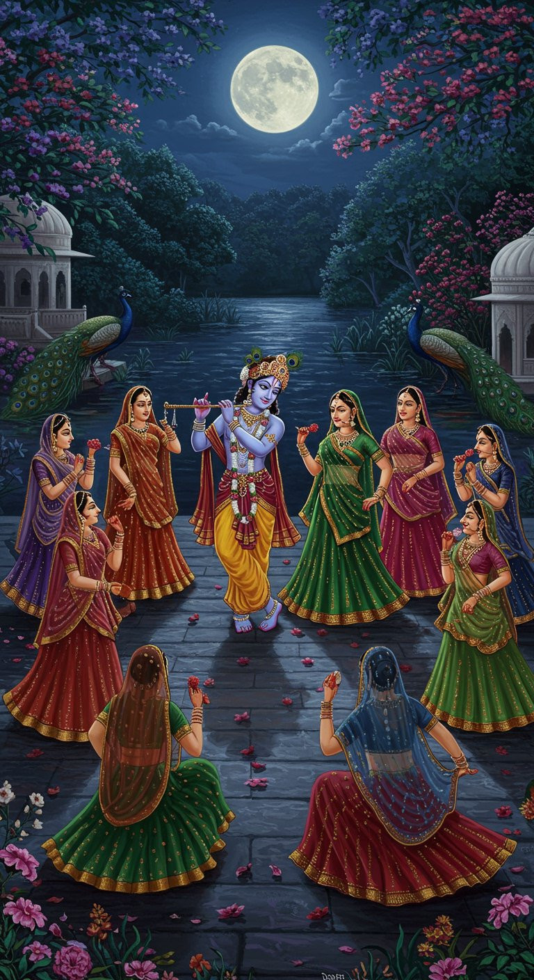 the story of Radha and Krishna is incomplete without mention of Raas Leela. Devgatha podcast by gaathastory