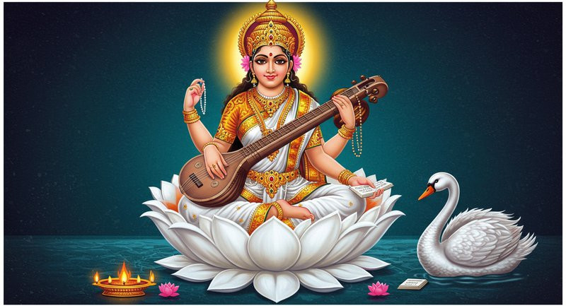 the story of Saraswati. Blog on Devgatha podcast by gaathastory