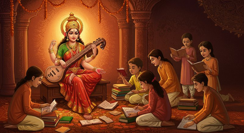 The story of Saraswati Goddess. Devgatha podcast by gaathastory