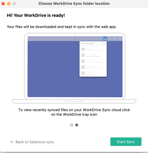 Zoho Workdrive on Mac