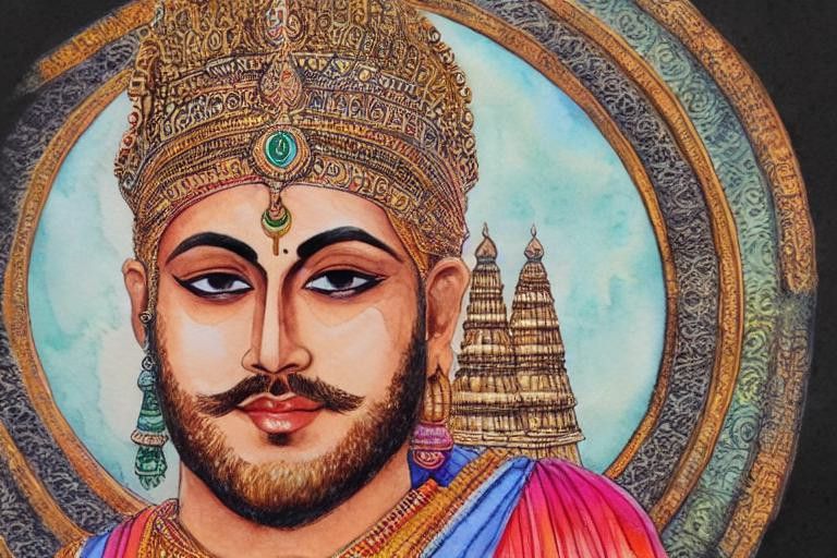 Image or Lord Vishwakarma, the architect of the Gods. Listen to the story on Baalgatha Podcast.