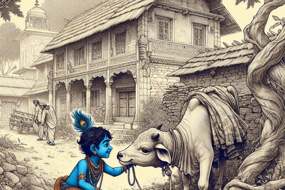 Krishna and Vatsasur cover