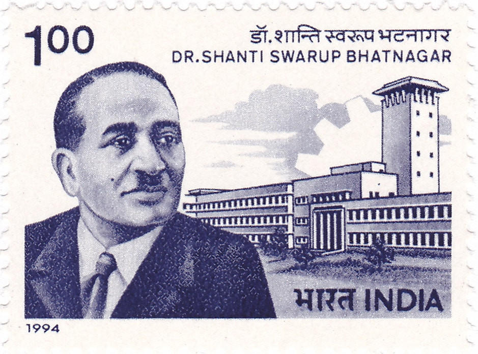 Postal stamp in honour of Dr Shanti Swaroop Bhatnagar. (Source: government of India)
